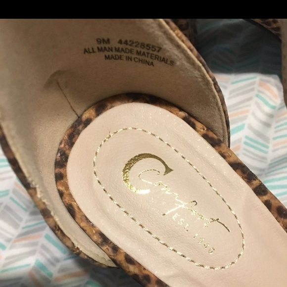 Leopard print Ankle Strap 3” Heel Sz 9 - Picture 4 of 5